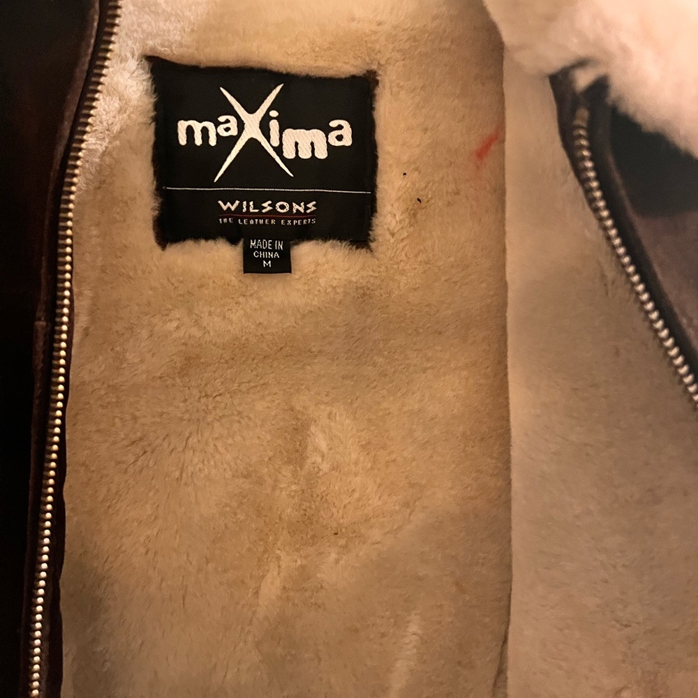 🌹Vintage 1999's  Wilson's Leather Maxima Women Suede Coat Faux Fur Lining Jacket - Picture 6 of 16